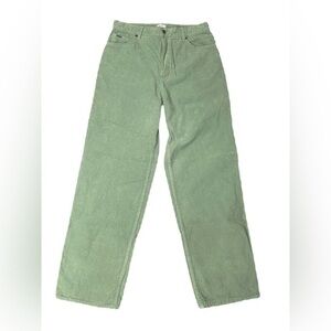 NEW RVCA Heritage Corduroy Wide Leg Pants Color Spinach Size 27 NWT